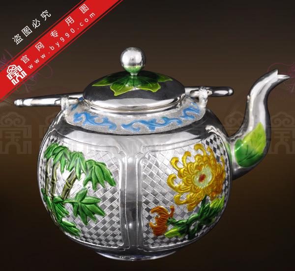 純銀工藝與東方美學 景泰藍荷塘月色茶壺F款的鑒賞與收藏