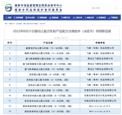 母嬰行業(yè)動(dòng)態(tài) 美贊臣三款奶粉通過新國標(biāo)注冊；可靠護(hù)理營收報(bào)告發(fā)布；優(yōu)然牧業(yè)半年報(bào)聚焦嬰幼兒配方乳粉市場